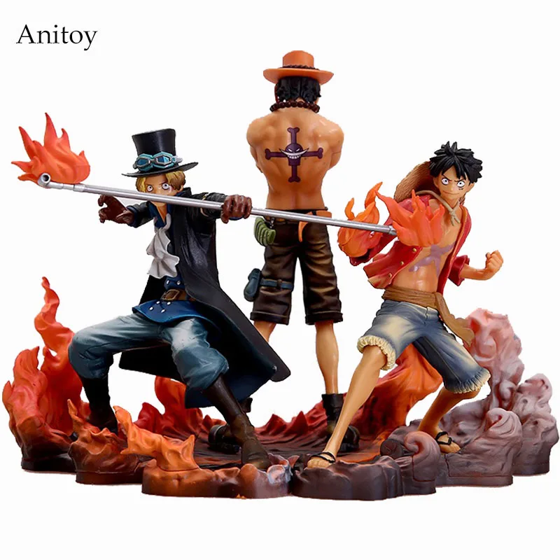 

3pcs/set Anime One Piece DXF Luffy Ace Sabo PVC Action Figure Collectible Model Toy KT647 One Piece Figure