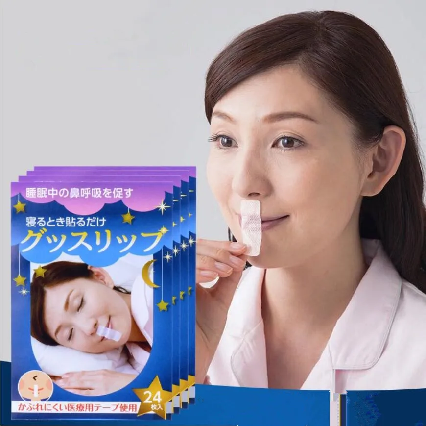 

24pcs/pack Prevent Snoring Talk In Sleep Stop Snore Nose Patch Mouth Lip Sticker