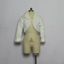 3/4 рукава Свадебные палантины болеро элегантный искусственного меха для свадьбы Вечеринка Пром куртка пальто пиджак Люкс Аксессуары