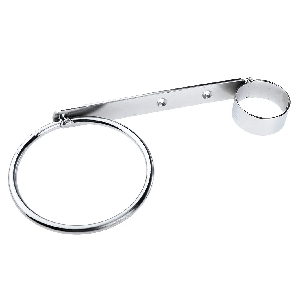 Bathroom Round Hair Dryer Holder Hair Care Tools Straighteners Iron Holder Wall Mount Chrome Finished Stainless Steel	