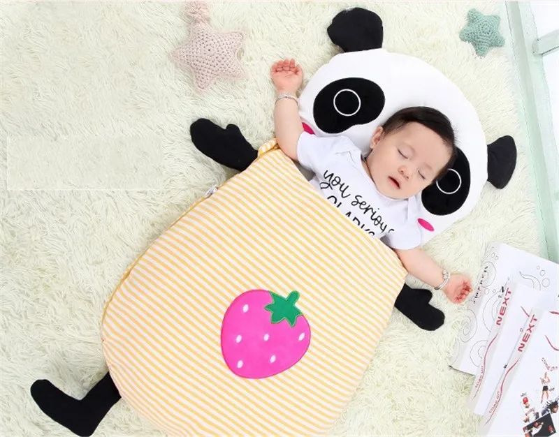 

Cute Cartoon Panda Stroller Baby Sleeping Bags Winter Baby Bed Sleep Sack Warm Baby Blanket Warm Swaddle In Striller Accessories