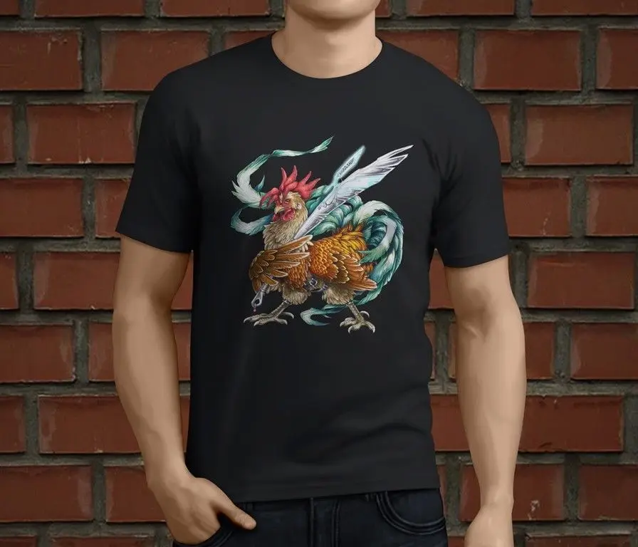 

New Popular Game Rooster Gallos Gamefowl Fighting Men's Black T-Shirt Size S-3XLknitted comfortable fabric