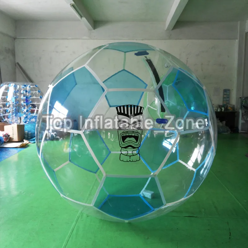 1,5 M/2 M Dia прозрачный шар Зорб в продаже ТПУ человеческий шар хомяка для игры в бассейн заказной надувной водный мяч для ходьбы дешево - Цвет: blue football