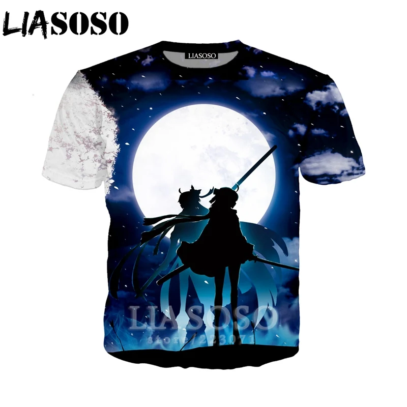 

LIASOSO Summer New Sweatshirt 3D Print Men Women Anime Fate Grand Order Short Sleeve T-Shirt Unisex Casual Cute Pullover A127-11