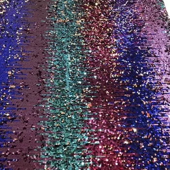 

Nigerian Lace Fabrics in sequines Dress Material multicolor sequins fabric 2019 high quality African sequins mesh fabric