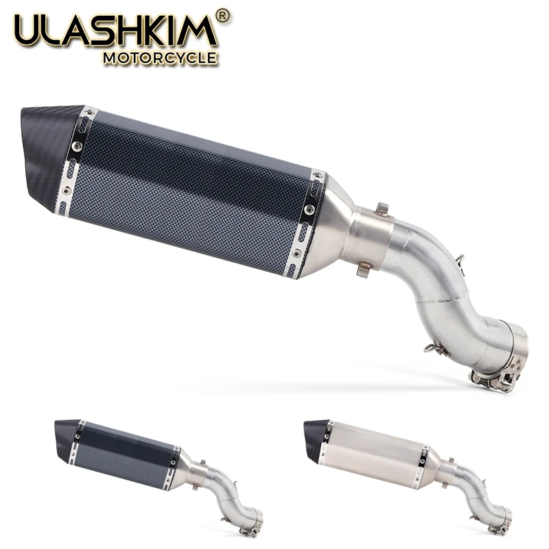 

Free Shipping motorcycle Exhaust Middle pipe Muffler full System Pipe Pipe Tube Slip On For Kawasaki Z900 Z 900 2017 2018 Q