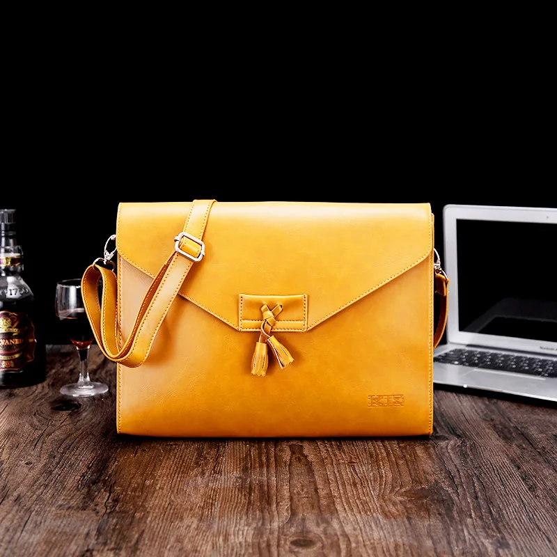 

2019 hot Fashion Retro Crazy Horse PU Leather Men Shoulder Bag 100% High Quality Messenger Bags Men's Business Hand Bag