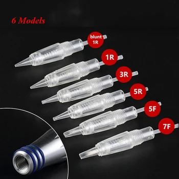 

30Pcs/Set Hot Sale Disposable Eyebrow Tattoo Needles 1R 3R 5R 5F 7F Sterilized Microblading Permanent Makeup Cartridge Needles