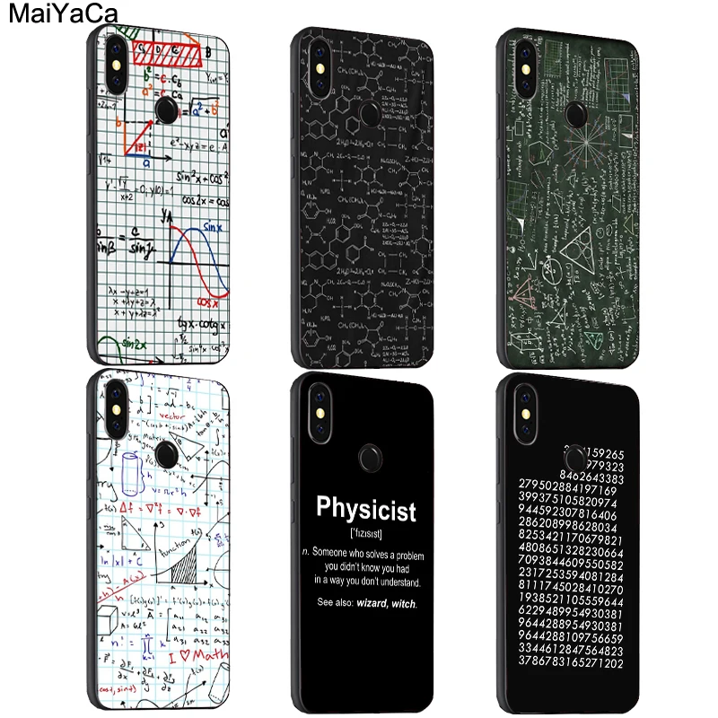 

MaiYaCa Physics Mathematics Formulas Case For Xiaomi Redmi S2 6 6A 6pro 4X Note 5 Pro 5A 7 Mi 8 9 6X A2 Mix 2s Max 2 3 F1