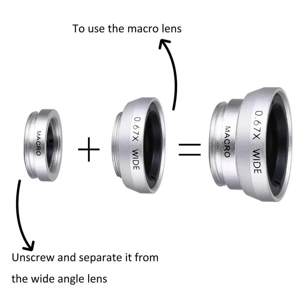 10 шт. 8-кратный телеобъектив для мобильного телефона, Универсальный Съемный зажим для объектива, широкий угол+ Рыбий глаз+ макро объектив+ селфи палка+ штатив