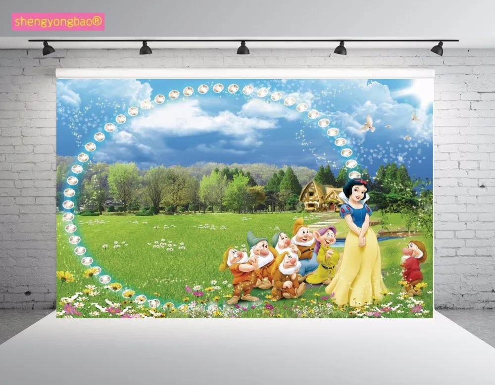 

SHENGYONGBAO Vinyl Photography Backdrops Props Snow White Princess theme Digital Photo Studio Background NHSHD-10119