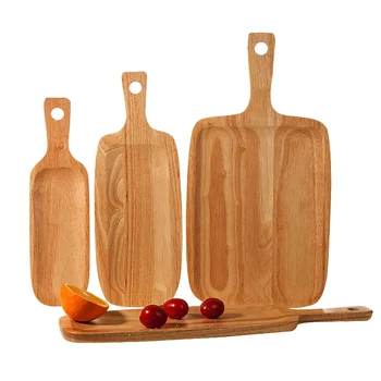 

Japan Style Rectangle Wooden Bread Board Eco-Friendly Multi-Use Natural Wood Tea Trays Fruits/Snacks/Cake Plate Cutting Boards