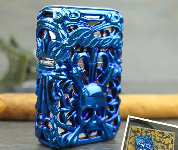 

Zorro Lighter Oil Petrol Skeleton Gasoline Petrol Refillable Kerosene Cigarette Lighter With Gift Box