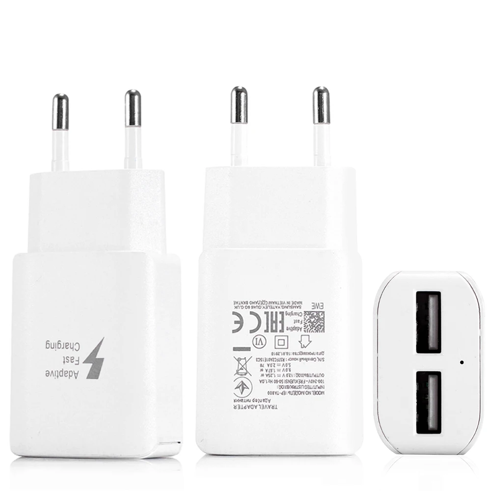 

Dual USB Quick Charge QC 3.0 Wall Charger Adapter EU US Plug Fast Charging for samsung Galaxy S9 Edge S8 for iPhone X
