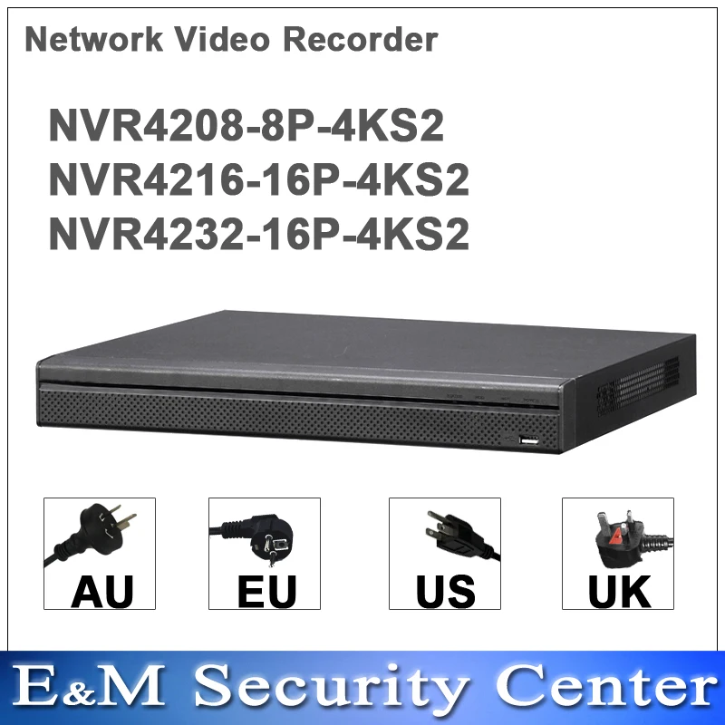 

Original dahua english NVR4208-8P-4KS2 NVR4216-16P-4KS2 NVR4232-16P-4KS2 replace NVR4208/16/32-8P 8/16/32CH english POE NVR