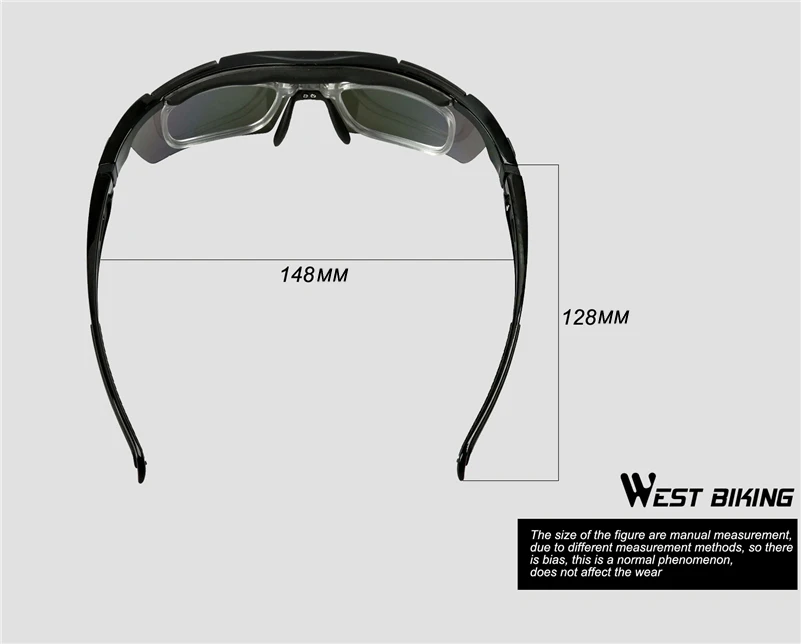WEST BIKING Polarized Bicycle Glasses 5 Lens Cycling Sunglasses Myopia Frame Outdoor Sport Road Mountain Bike Cycling Glasses