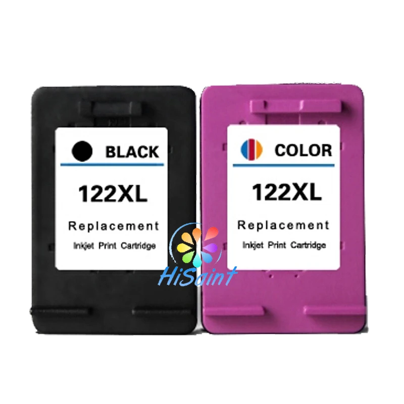 hisaint 2 Piece Ink Cartridge For HP 122 122XL Black & Tri color Ink Cartridge For HP Deskjet