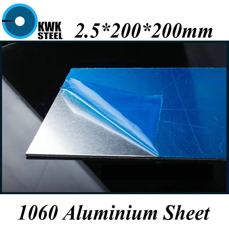 

2.5*200*200mm Aluminum 1060 Sheet Pure Aluminium Plate DIY Material Free Shipping