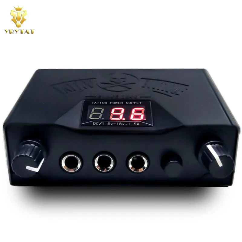 2017 YRYTAT премиум цифровой ЖК Мини двойной набор электропитания для татуажа