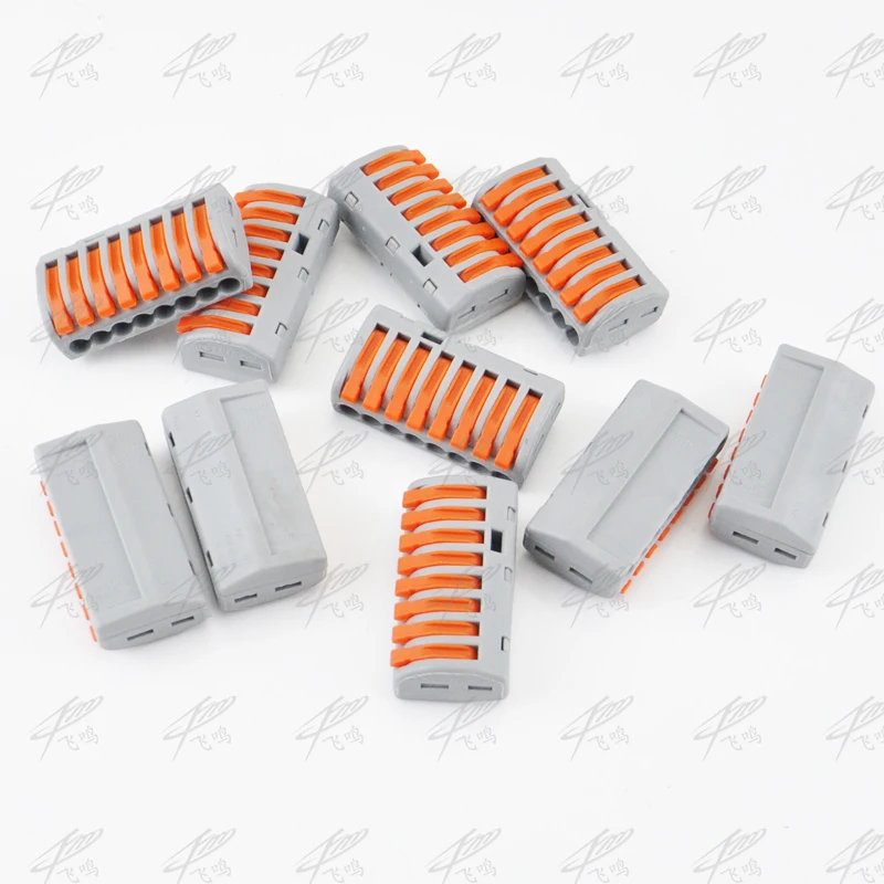 5Pcs PCT-218 PCT218  222-418 Universal Compact Wire Wiring Connector Connectors 8 pin Conductor Terminal Block With Lever