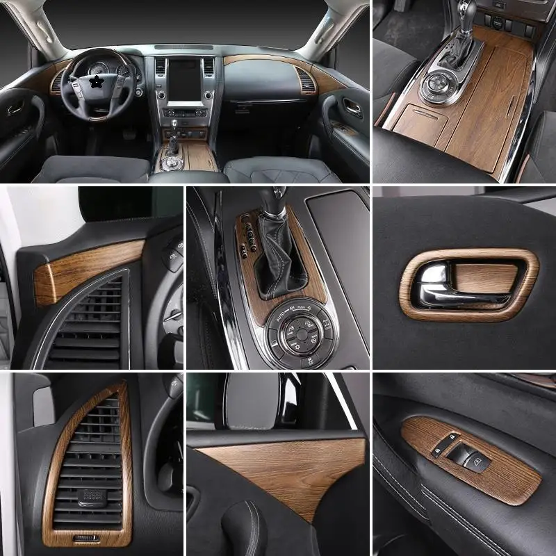 

Control System Door Handle Cup Interior Excent Automobile Chromium Sticker Strip Trim Modification 18 19 FOR Nissan Patrol Y62