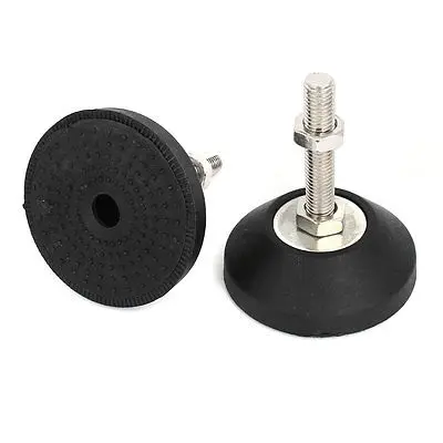 

2pcs Machine Furniture M12 x 60mm Threaded Leveling Feet Foot Mounts Pad Mat