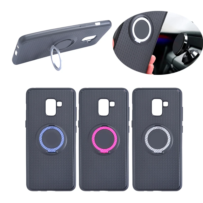 Shockproof Case for Samsung Galaxy A5 2018 Car Holder Stand Magnetic Bracket Finger Ring Cover Soft TPU Silicone Phone Bag Capas |
