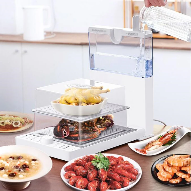 220v Electric Food Steaming Machine Folding Electric Steamer Pot With