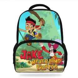 14-дюймовый футболки с мультипликационным принтом «Джейк и пираты Нетландии», с принтом детские школьные рюкзаки для девочек-подростков