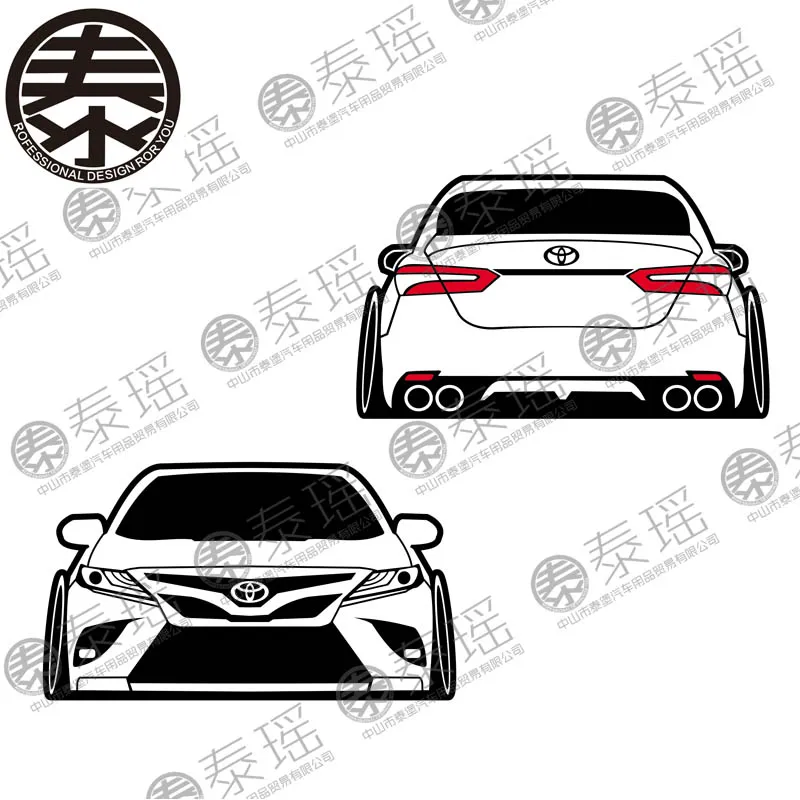 Автостайлинг TAIYAO Спортивная Автомобильная Наклейка для Toyota 2013 2018 Camry SE XSE 2 шт.