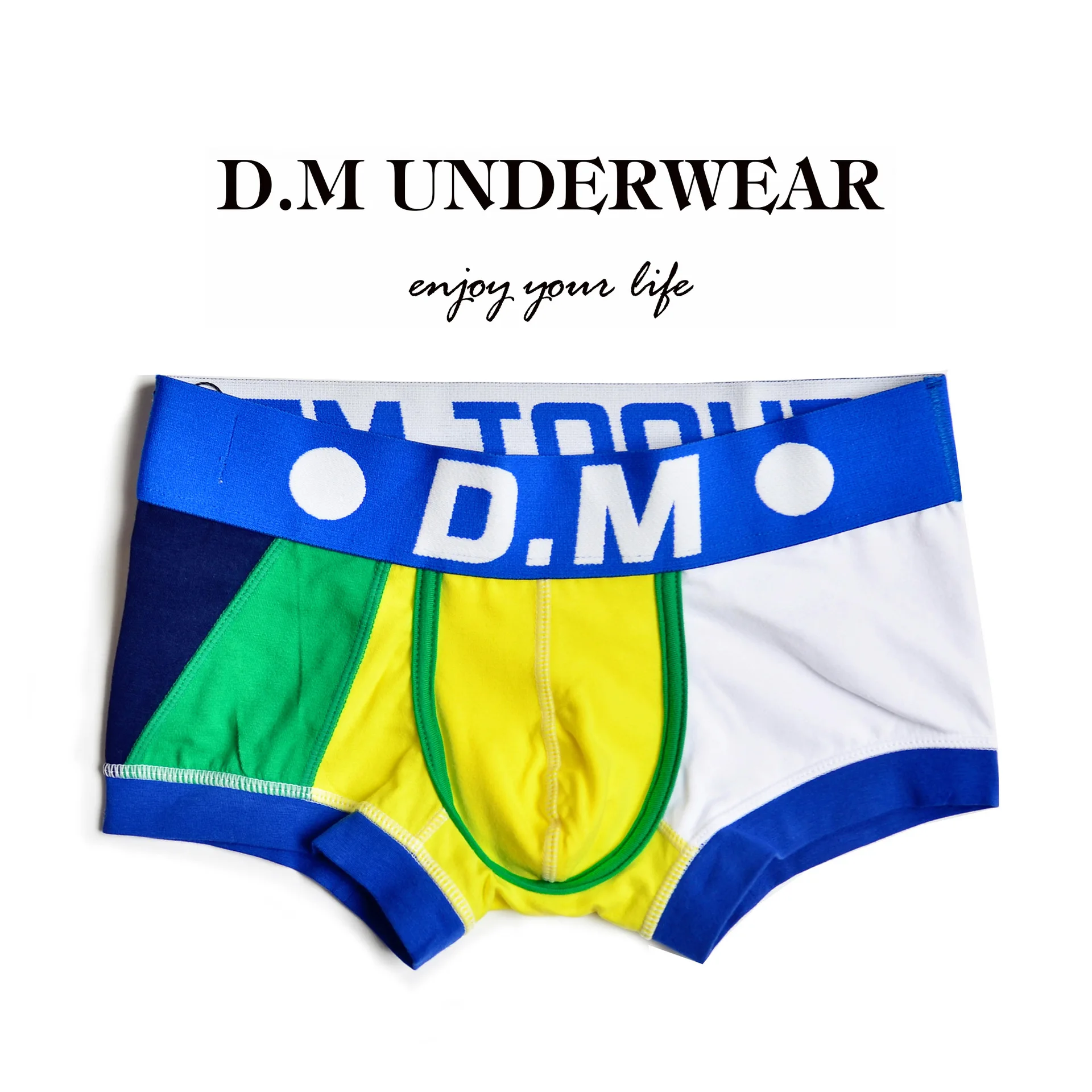 Lomonling 2019 Rushed Calzoncillos Hombre Boxer Men D.m Trend Personality Color Matching Youth Comfortable Cotton Men's Boxer