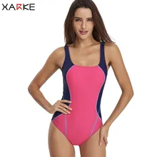 XARKE, спортивный купальник для женщин, цельные костюмы, одежда для плавания, открытая спина, купальный костюм для женщин, треугольный купальник, женский купальный костюм