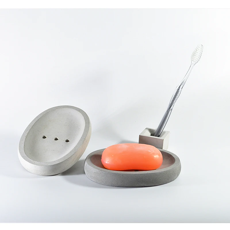 Concrete soap dish silicone mold cement soap box mold modern design