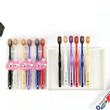 2 шт./компл., японская стильная зубная щетка для взрослых, мягкая щетина, 54 отверстия, широкая головка, портативная щетка для путешествий, уход за полостью рта, чистые инструменты