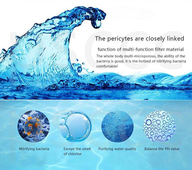 500 G De Média Filtrant 10 En 1 Pour Aquarium: Anneaux En Céramique
