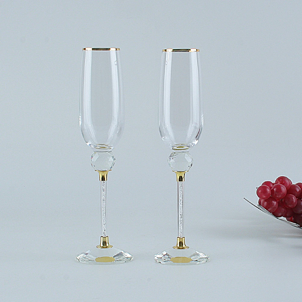 Wedding champagne glasses Crystal champagne glasses Wedding wine glasses sets Goblet Wedding decorations