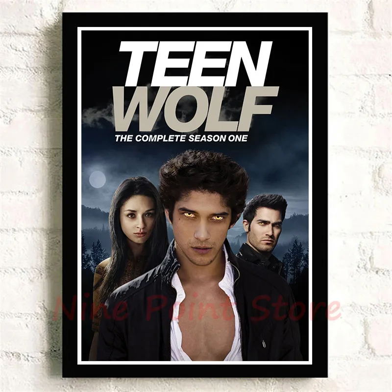 Teen Wolf, белая бумага с покрытием, кино-стикеры Настенные, четкое изображение, украшение для дома, гостиной, спальни, дома, без рамы - Цвет: Синий