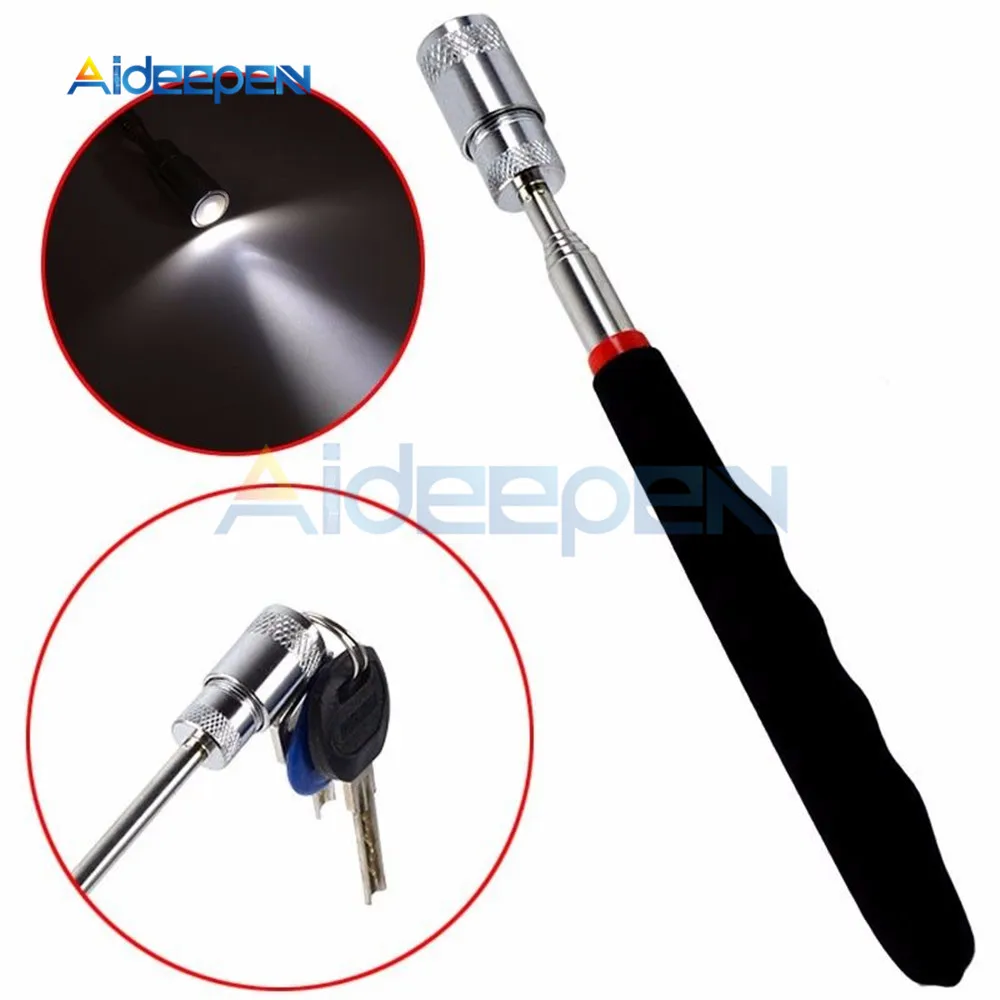 

LED Magnetic Retractable Picker Mini Led Pick Up Magnet Magnetic Pick Up Tool for Picking Nuts Bolts Metal Screw Screwdriver