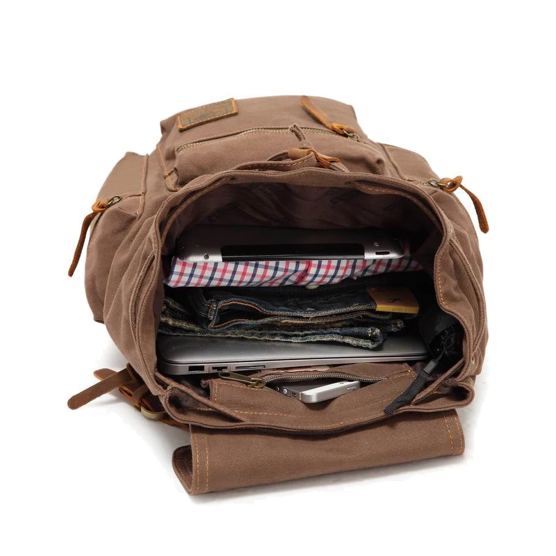 AUGUR Crazy Horse винтажная прочная ткань Mochila мужской рюкзак школьные сумки для