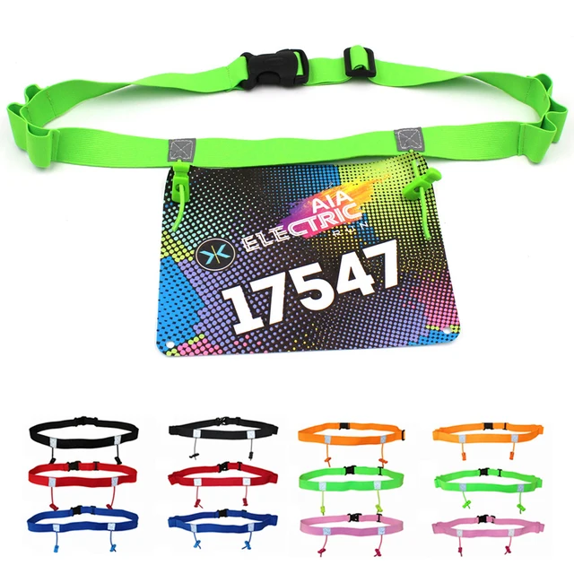 Men Women Triathlon Marathon Race Number Belt Running Waist Pack Cloth
