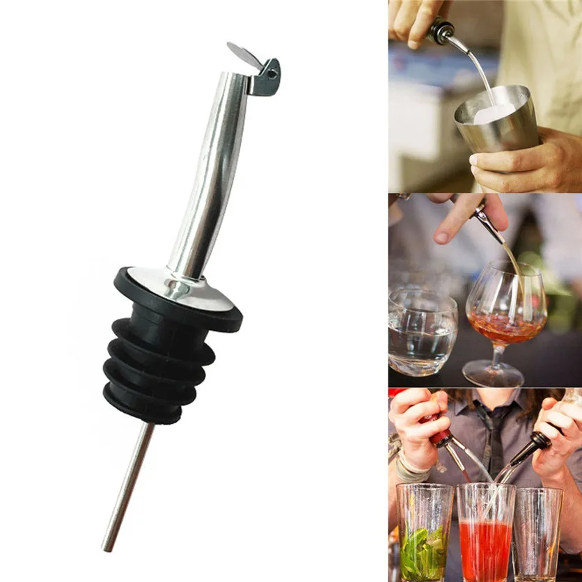 

2pcs/lot Stainless Steel Liquor Spirit Pourer Flow Wine Bottle Pourer Spout Wine Stopper Barware Oil Bottle Wine Pourers 2019