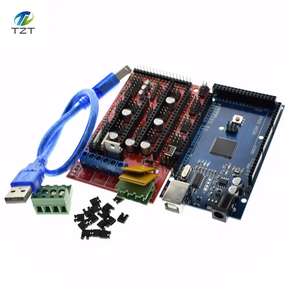 

Mega 2560 R3 Mega2560 REV3 + 1pcs RAMPS 1.4 Controller for 3D Printer Arduino kit Reprap MendelPrusa Free Shipping