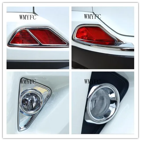 Для Toyota RAV4 для Toyota Previa RAV 4- Высокое качество ABS хромированный передние+ задние противотуманные фары крышка Накладка противотуманный свет для фары отделкой автомобильные аксессуары
