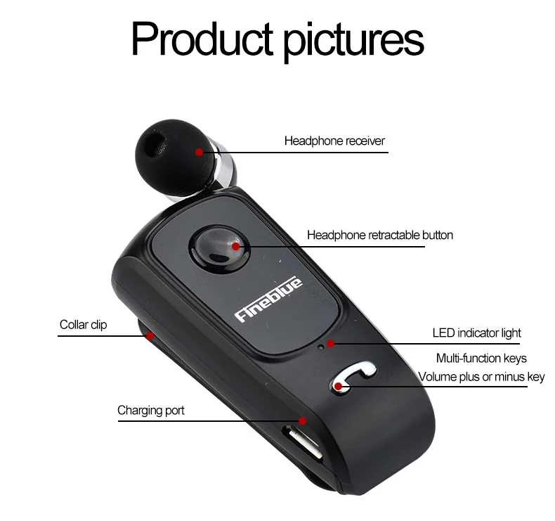 Fineblue F920 беспроводные Bluetooth наушники Auriculares водительские звонки напоминают о спортивной ходовой одежде гарнитура с зажимом для телефона бесплатный Чехол