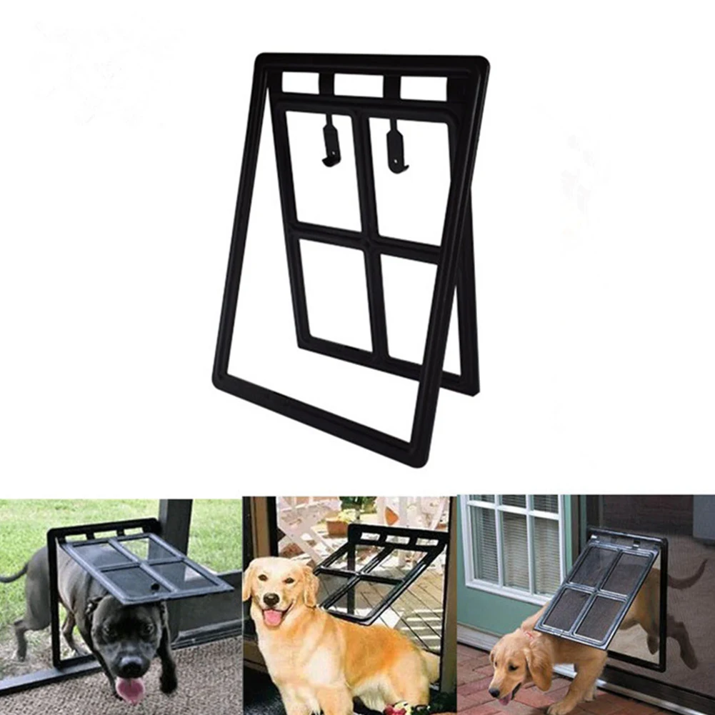 

2 Way Doghole Fold Resistant Safe Pet Door Frame Puppy Accessories Easy Install Animals Home Cat Dog Lockable Gate Flap