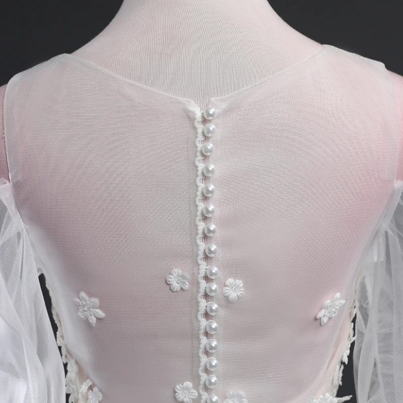 Vestido De Novia Поезд свадебное платье 2018 платье с юбкой пышные жемчуг Аппликации халат Мантия de Брак Свадебные платья
