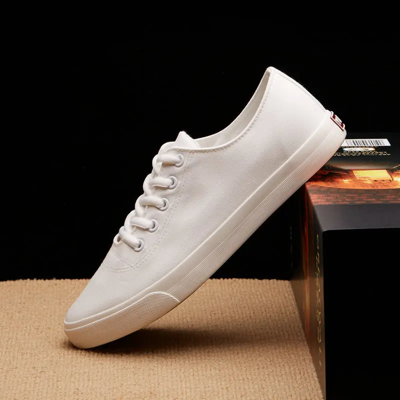 

Spring Autumn New Style Lovers Canvas Breathable Pure Color Casual Shoes Fashion Low Help Wear-resistant Flat Casual Shoes