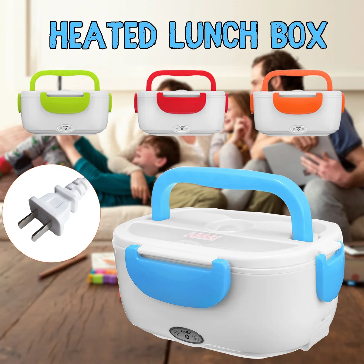 Electric Heating Lunch Box Portable Lunchbox 110V 40W Bento Box Heating