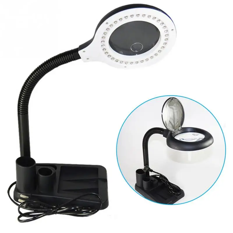 

10X Magnifier Art Tattoo 5X Repair Desk Light Nail Precision Read Reading Light