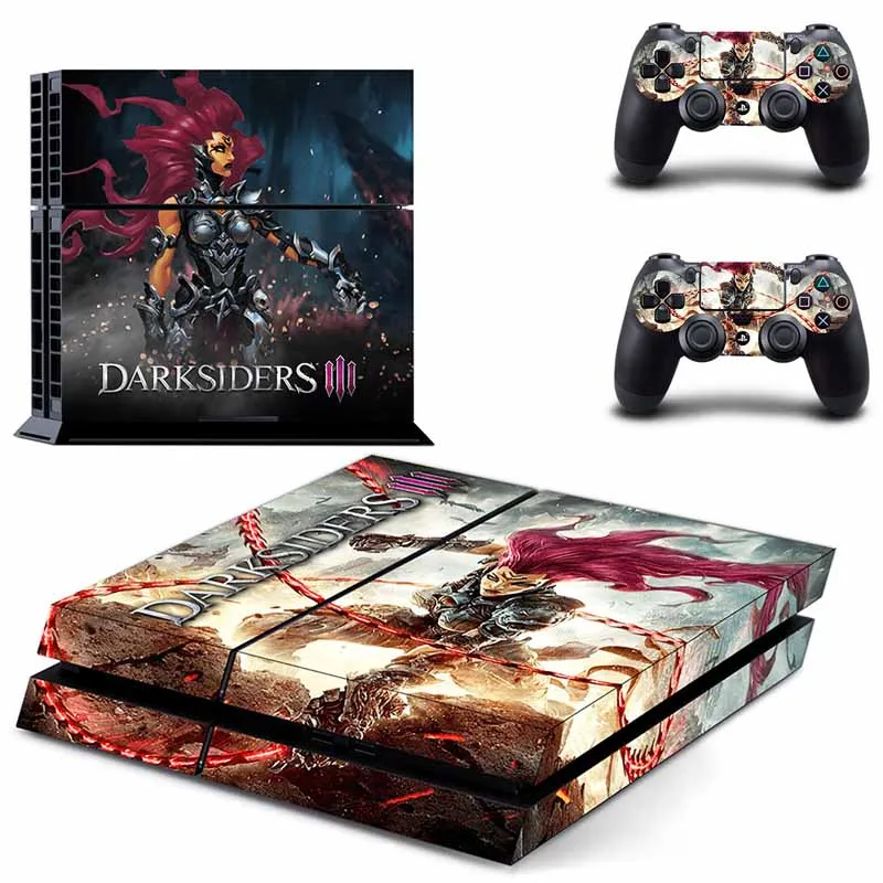 Darksiders 3 PS4 полный кожи Стикеры лицевые панели для sony playstation 4 консоли и контроллера